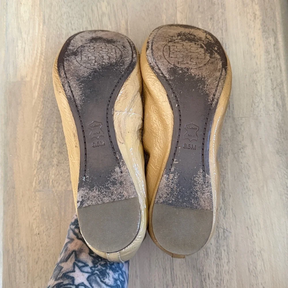 Tory Burch Caroline Patent Leather Flats Size 8.5